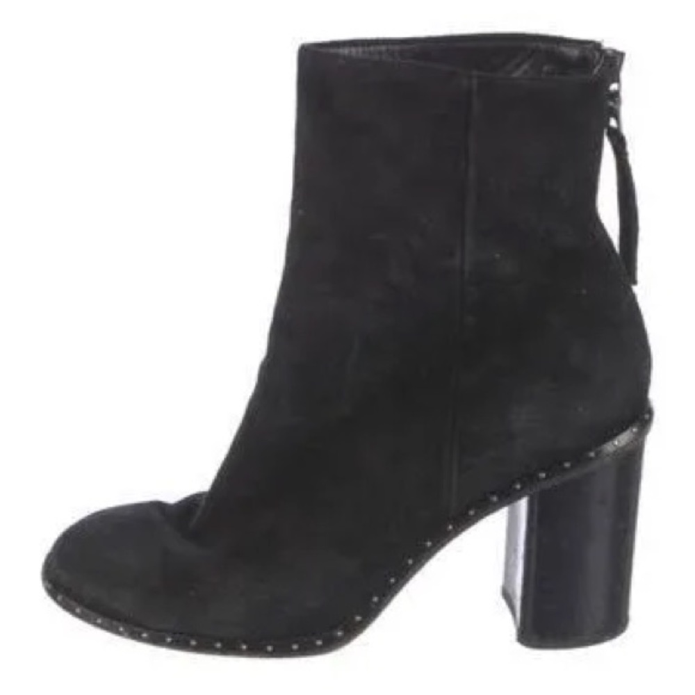 Suede black rag and bone heeled boot